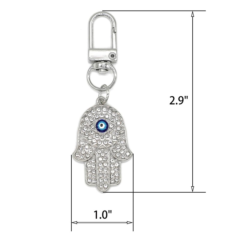 Jasimkiss Evil Eye Keychains Hamsa Hand keychains Protection Charm Car