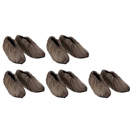 PATIKIL Waterproof Shoe Covers, 5 Pairs Water Resistant Rain Shoe Cover Washable Non Slip Boots Cover for Indoor Outdoor, Brown