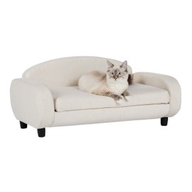 Paws & Purrs Pet Upholstered Sofa Bed, Oatmeal, 31.5"W x 19.5"D x 15.5"H