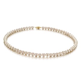 White 5.5-6mm AAA Quality Freshwater Cultured Pearl Necklace For Women-18 in Princess length