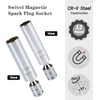 AEROFORCE 14PCS 3/8-Inch Drive Swivel Magnetic Spark Plug Socket Set