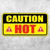 Silverbird Graphics 2x Caution Hot Sticker Safety Car Machine Warning