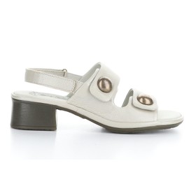 Fly London Women's Heels Sandal, Silver, 5