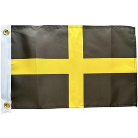 NWFlags St David's Cross Flag 18" x 12" 75d Premium Polyester | Polyester 1.5x1 foot material flag with 2 Eyelets