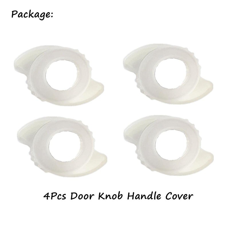 4Pcs(3"W x 2" D) Silicone Door Knob Grips - Anti-Static