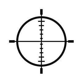 Crosshairs Sticker - Decal - Die Cut - Molon Labe 2a Type 1 - Black 4.50" x 4.50"