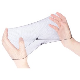 Askuang 20PCS of Black Hair Net Invisible Elastic Edge Mesh Stretchable Hair Nets for Women Sleeping Ballet Bun Food Service Individual Package Hairnet 20" (50 cm)