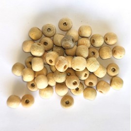 Cuentas Bolitas de Madera Artesanal 13mm 100 piezas
