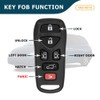 AKS KEYS Replacement for Nissan Key Fob 6 Buttons That