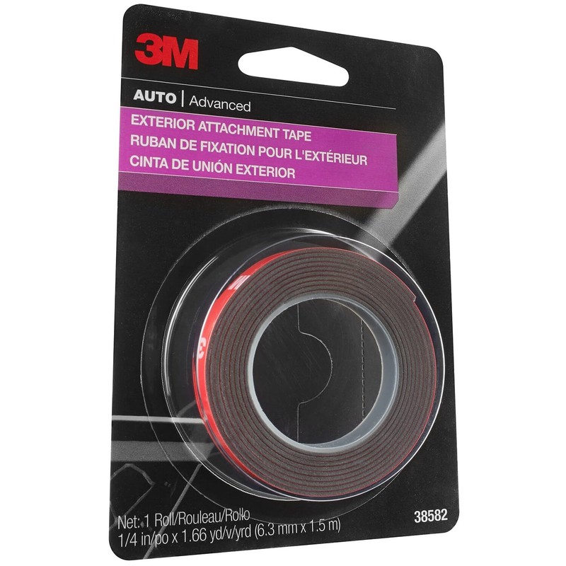 3M Auto Exterior Attachment Tape, 1/4 in x 5 ft,