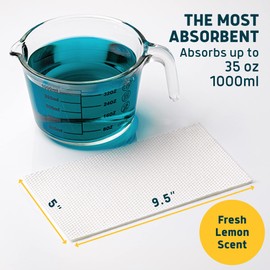 Lunderg Lemon Scented Super Absorbent Commode Pads - Medical Grade Value Pack 100 Count - for Bedside Commode Liners Disposable, Adult Commode Chair, Portable Toilet Bags - Light Scent