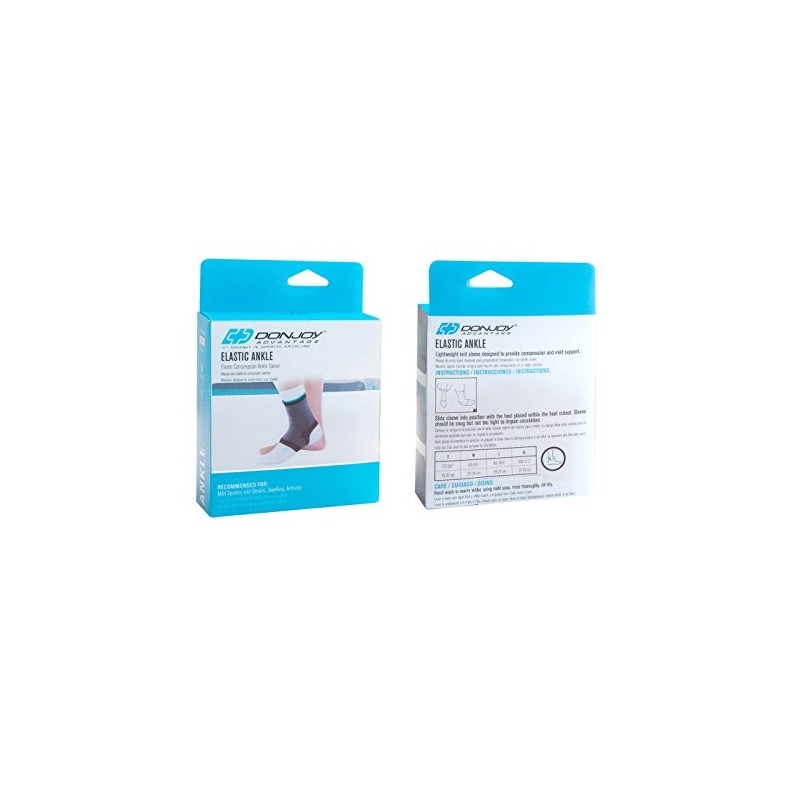 DonJoy DA161AV01-PNK-S Elastic Ankle for Sprain, Strain, Swelling, Arthritis, Easy