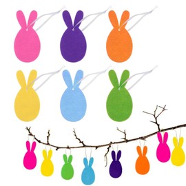 Pejlnd Easter Bunnies for Hanging – Pack of 12 Felt Easter Bunnies Easter Decoration for Hanging Easter Pendant Rabbit Hanging Decoration for Gift Tags Easter Hunt Easter Tree Decoration Home Garden