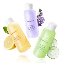 Modelones Nail Polish Remover, Acetone Remover Set With Jojoba Oil Fast Gentle Removal For Gel Polish Nail Glue Acrylic Dip Powder Press On Nails, Travel Home Salon Gift For Women 2 Fl Oz, Pack Of 3