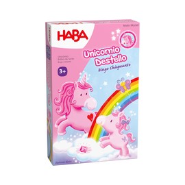 HABA 2012212004 Glittery Unicorn - Sparkling Bingo Mindfulness Table Game for Kids Over 3 Years