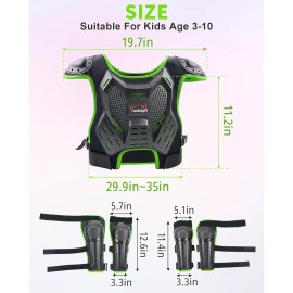 StarknightMT Kids Dirt Bike Gear Chest Protector Motocross Gear Armor Vest Christmas Gifts US