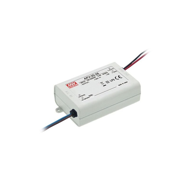 LED power supply 36W 12V 3A ; MeanWell, APV-35-12 ;