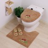Senko 13656 Mushroom Toilet Mat, Approx. 21.7 x 23.6 inches