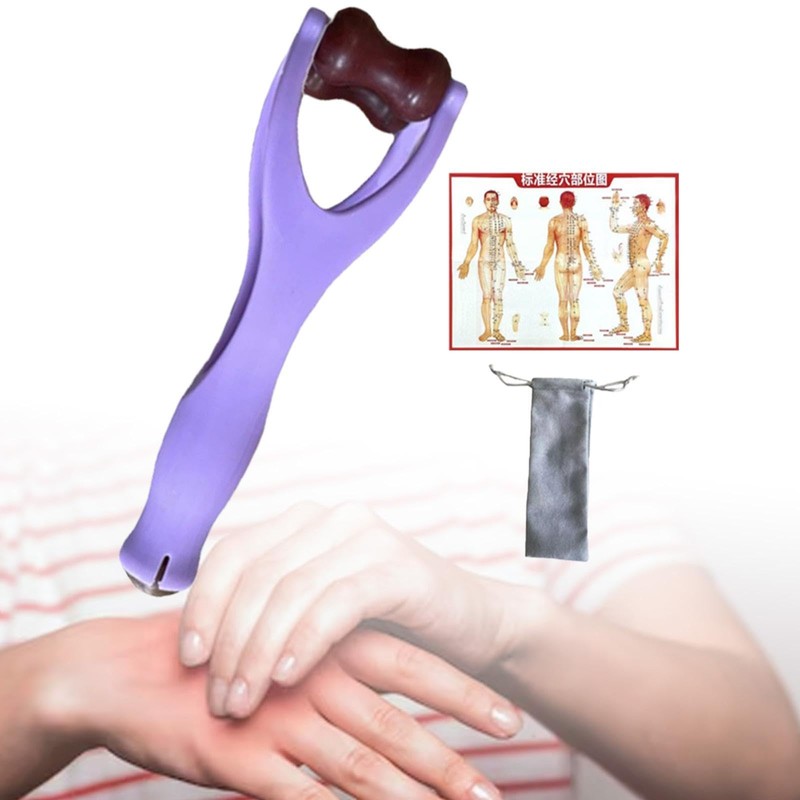 perfeclan Fingermassagegerollrolle Doppel -Roller -Massage Übende Handmassage Roller Tools für