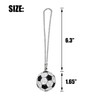 Bling Football Rear View Mirror Accessories, Cute Soccer Car Accessories