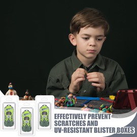 Wesiti 100 Pcs Plastic Blister Clamshell Protective Case Action Figure Display Case Plastic Display Protective for Action Figure Prevent Scratches PET Protector