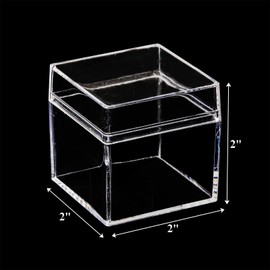 Okllen 36 Pack Acrylic Boxes with Lid, Clear Square Cubes Treat Gift Boxes Candy Storage Container for Candy, Little Trinkets, Jewelry, Party Favor, 2''x2''x2''/5x5x5CM