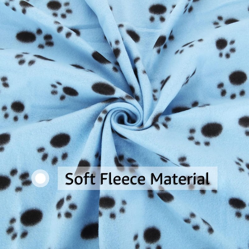 TBK Pets Double-Sided Fleece Pet Blanket, Soft Snuggle Blanket for