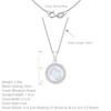 Tuscany Silver Rhodium Plated Floating Cubic Zirconia Stones Round Pendant