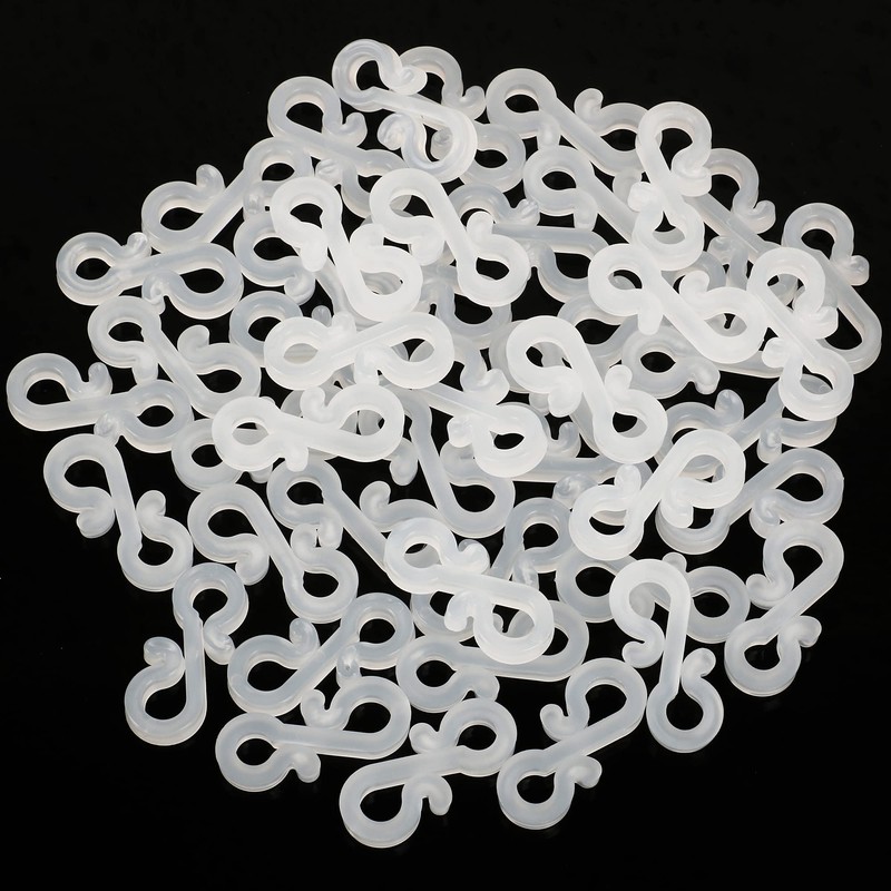 Mini Plastic Gutter Hooks 100 Pack - for Outdoor or