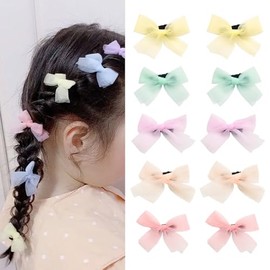 Small Bow Clips for Hair Bows Clips for Girls Bow Knot Hair Clip Mini Bowknot Hair Clip for Girls 10Pcs Multiple Color Hair Barrette Clips for Hair Decorations for Women