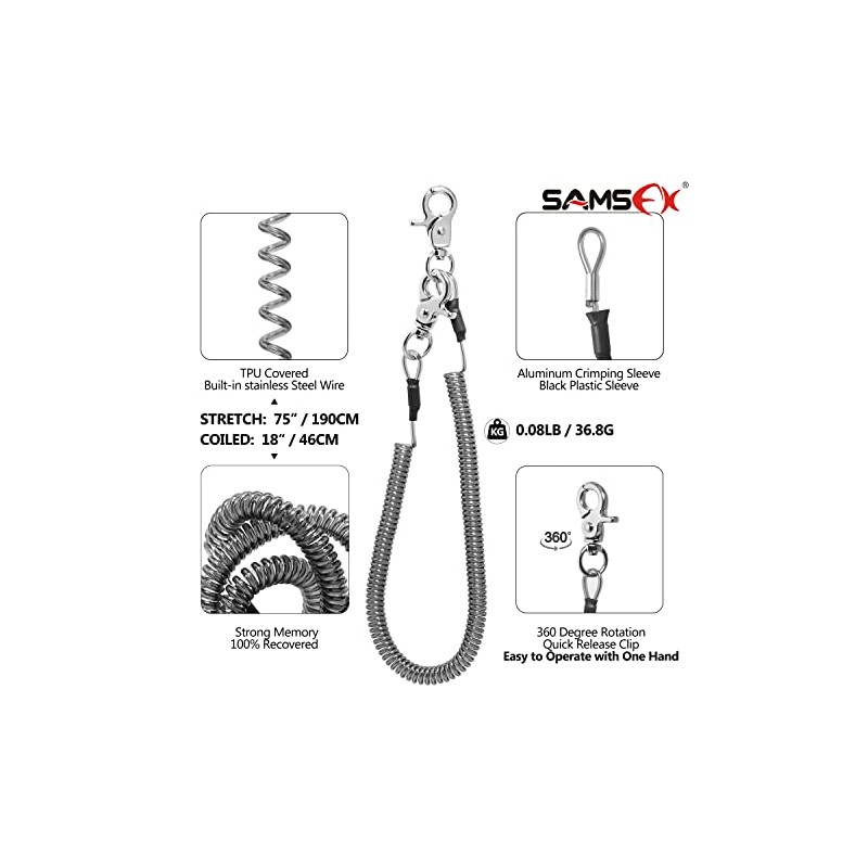 SAMSFX Fishing Strongest Magnetic Net Release Magnet Clip Holder Retractor