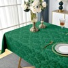 Christmas Green Rectangle Jacquard Tablecloth, Damask Table Cloth, Spill Proof