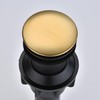 Brushed Gold Bathroom Pop-Up Push-Type Sink Drain Assembly - Vessel