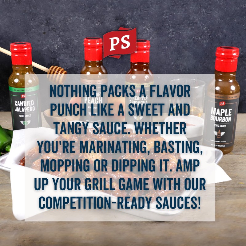 PS Seasoning Maple Bourbon Chicken Wing Sauce - Smoky and