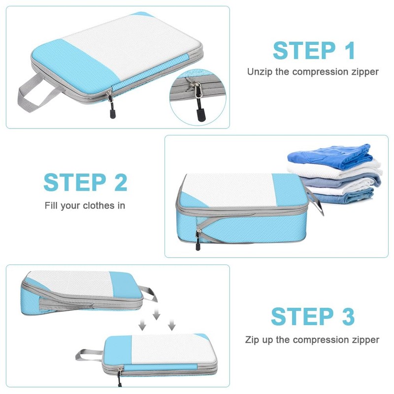 OSDUE Compression Packing Cubes Set, 4 Pieces Compression Packing Cubes,