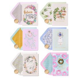 Papyrus Wedding Celebrations Card Assortment (6-Count)