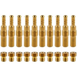 Carbhub 10 pcs Carburetor Main Jet with 10 pcs Slow & Pilot Jet for PWK Keihin OKO CVK Fits Chinese Scooters ATVs Karts with 125cc 150cc GY6 Motor Engine Carb