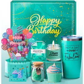 Birthday Gifts for Women, Happy Birthday Gift Basket Set for Her, Mom, Wife, Daughter, Sister, Girlfriend, Coworker, Unique Relaxing Spa Birthday Gift Idea for Women 30th, 40th, 50th, 60th