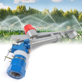 YIYIBYUS 1 Inch Irrigation Spray Gun Sprinkler, 35-40M Large Impact Area 360° Adjustable Water Sprinkler for Large-Scale Agricultural Sprinkler Irrigation in Farms (1 Inch)