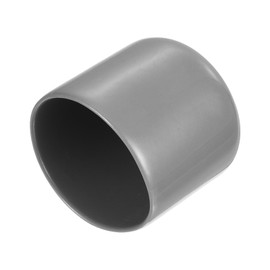sourcing map 4pcs Rubber End Caps 32mm ID Vinyl Round End Cap Cover Screw Thread Protectors Light Gray