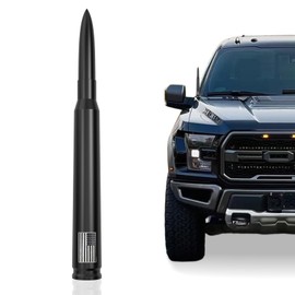 Bullet Antenna Replacement for Ford F150 F250 F350 Super Duty Raptor Bronco/Dodge RAM 1500 2500 3500 All Model Years up to 2018, Anti Theft & Carwash Safe, Truck Radio Antenna (Matte Black) 5.5"