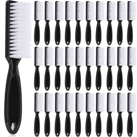 Patelai 30 Pcs Nail Scrubber Brushes Bulk Handle Grip Manicure Brushes for Cleaning Fingernails Pedicure Cleaning Brush for Toes and Fingernail Cleaning(Black)