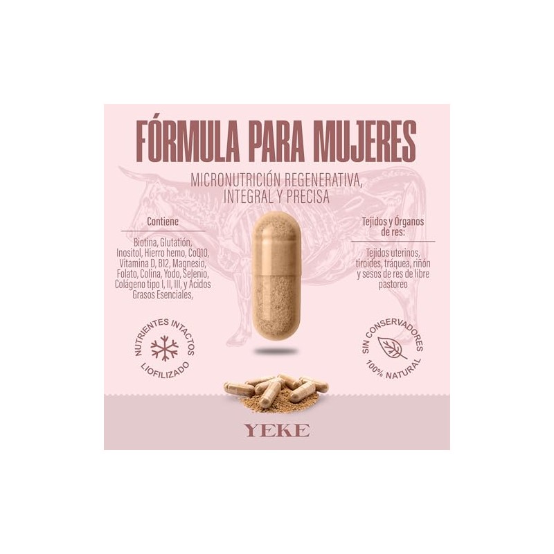 Suplemento Femenino A base de Tejidos Bovinos 100% Orgánico EVE