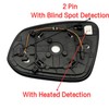Passenger Right Side Mirror Glass Heated w/Blind Spot Without Auto