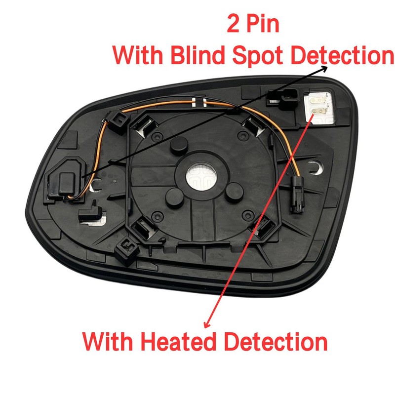 Passenger Right Side Mirror Glass Heated w/Blind Spot Without Auto