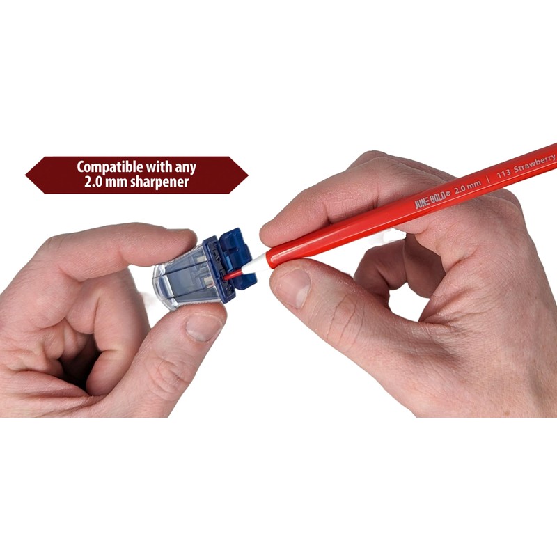 June Gold 36 Coloured Lead Refills, 2.0 mm Extra Bold,