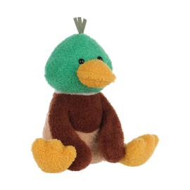 Apricot Lamb Velvet Mallard Duck Plushies Stuffed Animals for Kids, Soft Cute Plush Toys for Baby Girl and Boy, Fluffy Velvet Mallard Green 9.9 Inches