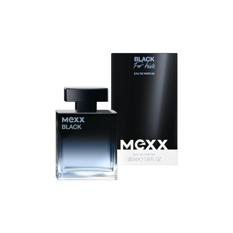 MEXX BLACK Man Eau de Parfume, verführerisch-intensiver Duft mit aquatisch-holzigen