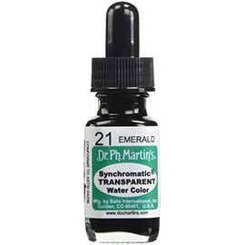 Dr. Ph. Martin's Synchromatic Transparent Water Color, 0.5 oz, Emerald (21)