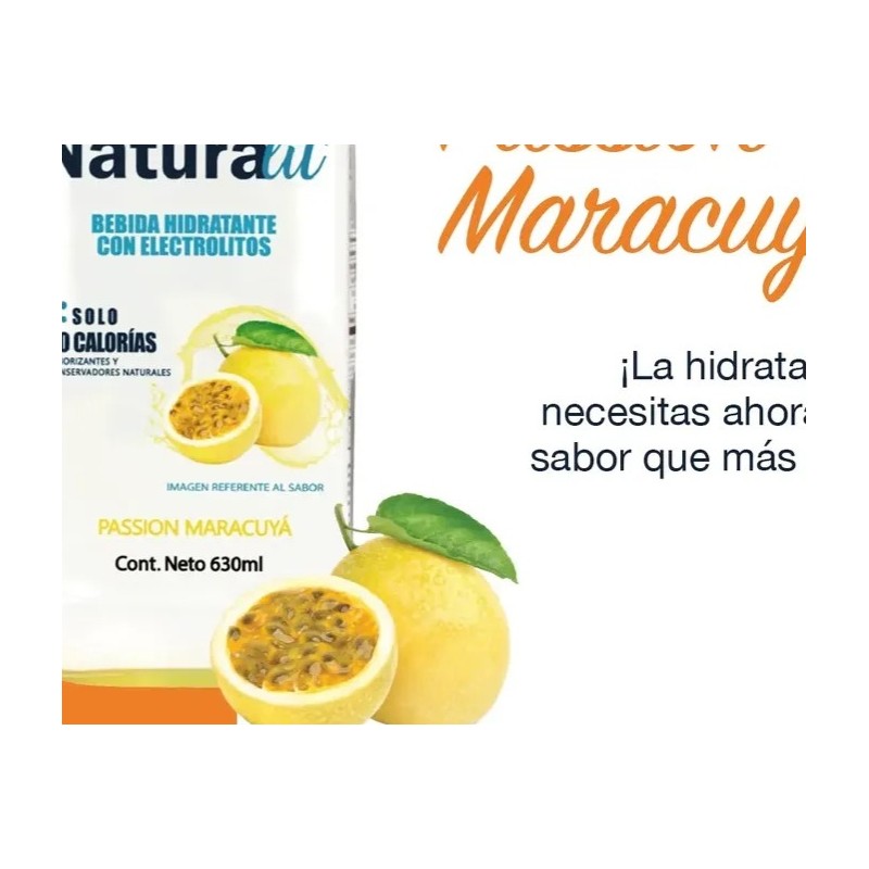 Bebida Con Electrolitos Sabor Maracuyá 12 Piezas Naturalit
